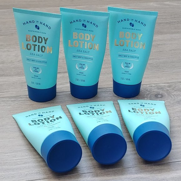 NWT Hand In Hand Body Lotion Mini Sea Salt Sweet Mint Eucalyptus, 2 Fl Oz - Picture 8 of 10